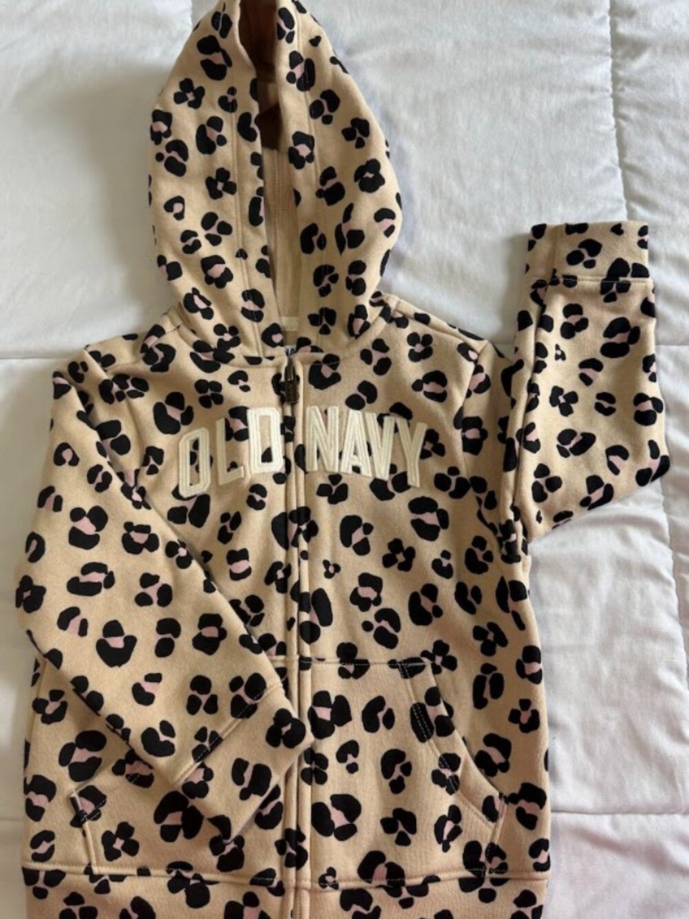 Old Navy Girls Leopard Print Zip-Up Hoodie – 2T – NWT